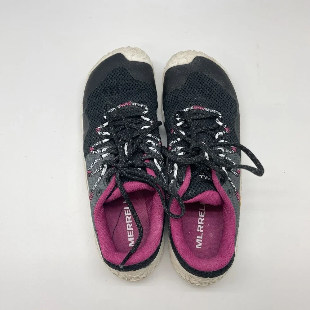 Merrell Sneakers Womens 7 Vapor‎ Glove 7 J067706 Black Hiking Barefoot Shoes